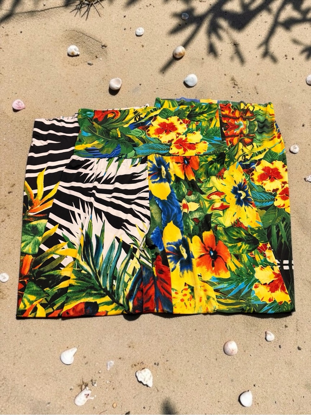 Colorful Tropical Print Mini Skirt